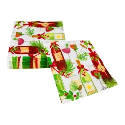 Caspari Christmas Napkins|Paper Cocktail Napkins|A Christmas Toast Cocktail Napkins - 20 Per Package