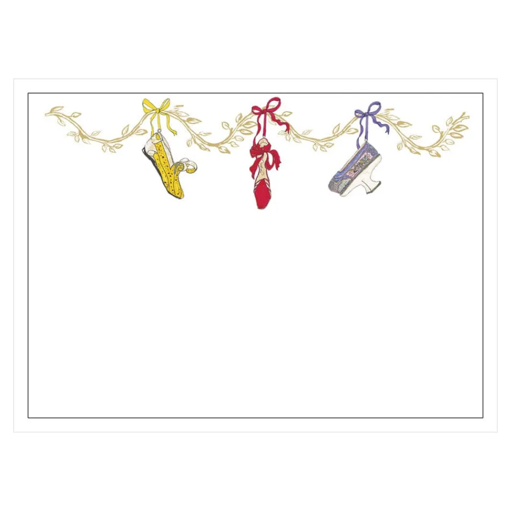 Caspari Correspondence Cards|A History Of Shoes Foil Correspondence Cards - 12 Per Package