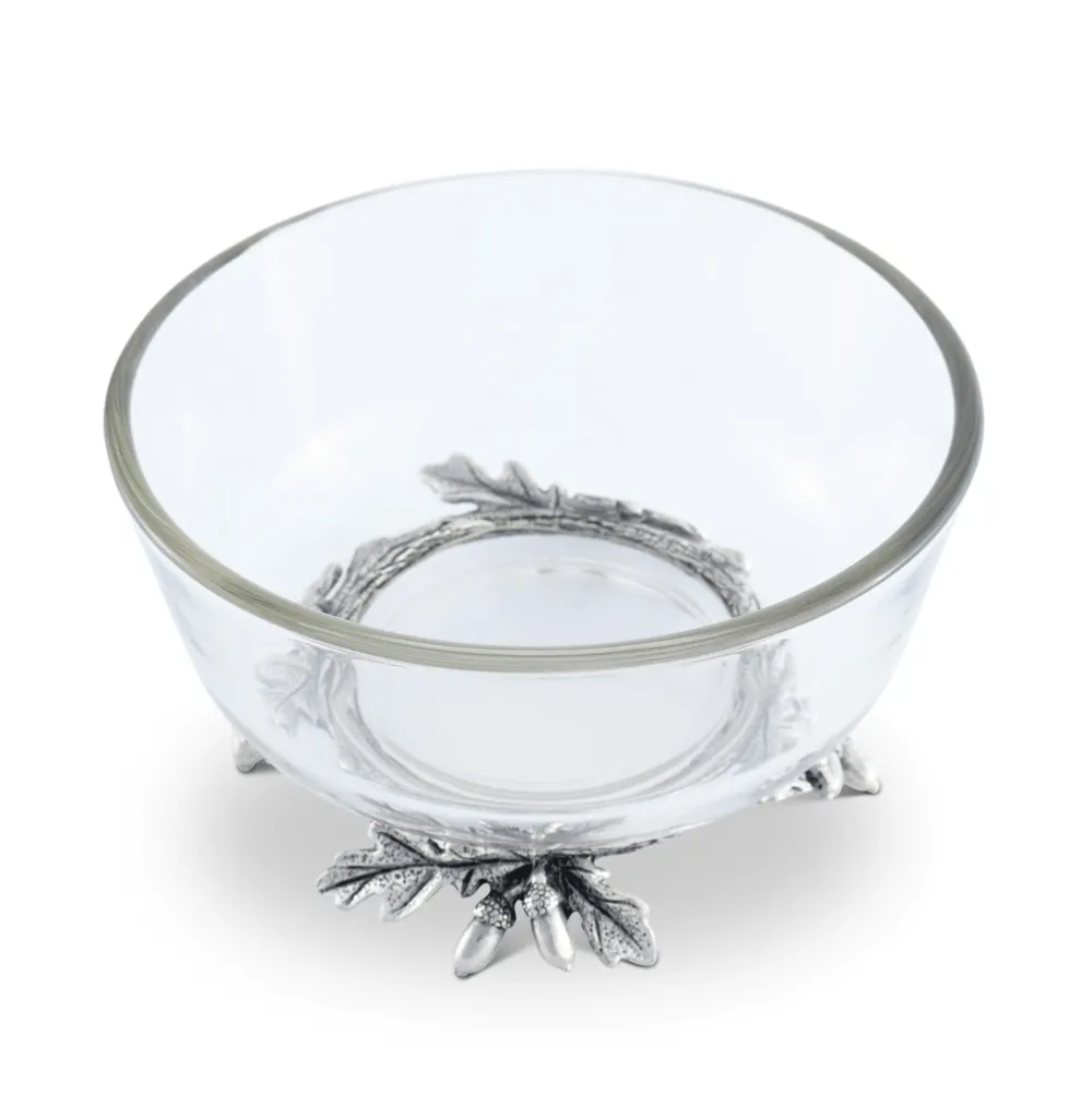 Vagabond House Serving Platters & Bowls|Acorn & Oak Leaf Dip Bowl