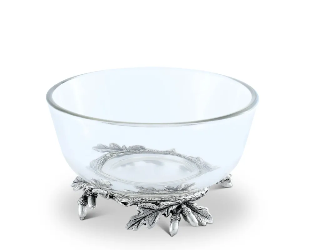 Vagabond House Serving Platters & Bowls|Acorn & Oak Leaf Dip Bowl