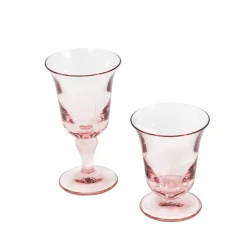 Caspari Tailgates|Summer Picnic|Acrylic Flared Light Rose Water Glass - 1 Water Glass