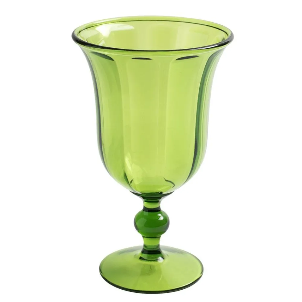 Caspari Tailgates|Acrylic Drinkware|Acrylic 15oz Goblet in Emerald - 6 Each