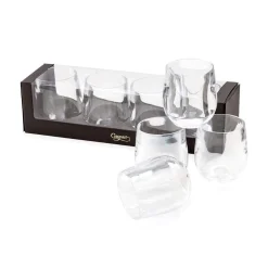 Caspari Tailgates|Mother'S Day|Acrylic 12oz Tumbler Gift Set in Crystal Clear - Set of 4