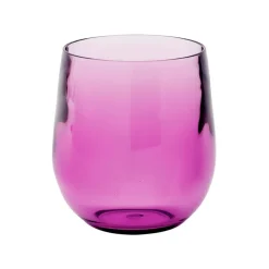 Caspari Tailgates|Cocktail Party|Acrylic 12oz Tumbler Glass in Amethyst - 6 Each
