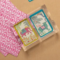 Caspari Bridge|Playing Cards|Acrylic Playing Card Holder - 1 Each