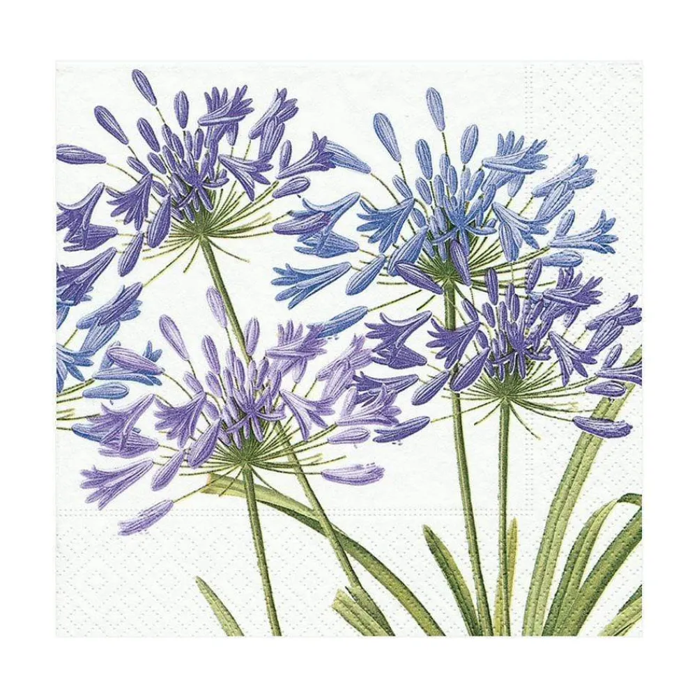 Caspari Paper Luncheon Napkins|Agapanthus Paper Luncheon Napkins - 20 Per Package