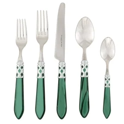 Vietri Halloween|Flatware|Aladdin Brilliant Green Five-Piece Place Setting