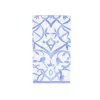 Caspari Engagement Party|Bridal Shower|Algarve Ceramic Blue Paper Linen Guest Towel Napkins - 12 Per Package