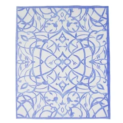 Caspari Engagement Party|Bridal Shower|Algarve Ceramic Blue Paper Linen Guest Towel Napkins - 12 Per Package