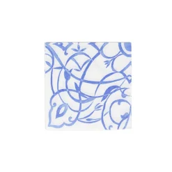 Caspari Engagement Party|Bridal Shower|Algarve Ceramic Blue Paper Linen Luncheon Napkins - 15 Per Package