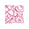 Caspari Boxed Cocktail Napkins|Algarve Fuchsia Paper Linen Boxed Cocktail Napkins - 30 Per Package