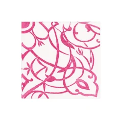 Caspari Boxed Cocktail Napkins|Algarve Fuchsia Paper Linen Boxed Cocktail Napkins - 30 Per Package