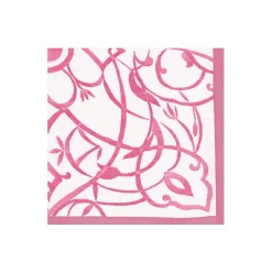 Caspari Bridal Shower|Paper Cocktail Napkins|Algarve Paper Linen Cocktail Napkins in Fuchsia - 15 Per Package