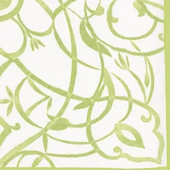 Caspari Engagement Party|Bridal Shower|Algarve Paper Linen Dinner Napkins in Moss - 12 Per Package