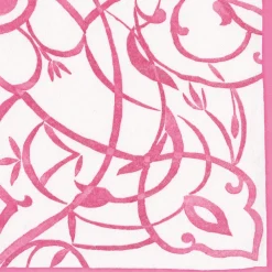 Caspari Bridal Shower|Paper Dinner Napkins|Algarve Paper Linen Dinner Napkins in Fuchsia - 12 Per Package