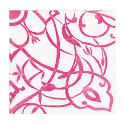 Caspari Bridal Shower|Paper Luncheon Napkins|Algarve Paper Linen Luncheon Napkins in Fuchsia - 15 Per Package