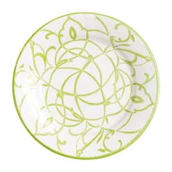 Caspari Engagement Party|Bridal Shower|Algarve Salad & Dessert Plates in Moss - 8 Per Package