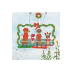 Caspari Paper Cocktail Napkins|Alpine Pets Cocktail Napkins - includes 20 Cocktail Napkins