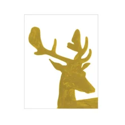 Caspari Christmas Gift Tags & Labels|Gift Tags & Enclosure Cards|Alpine Stag Gift Enclosure Cards - 4 Mini Cards & 4 Envelopes