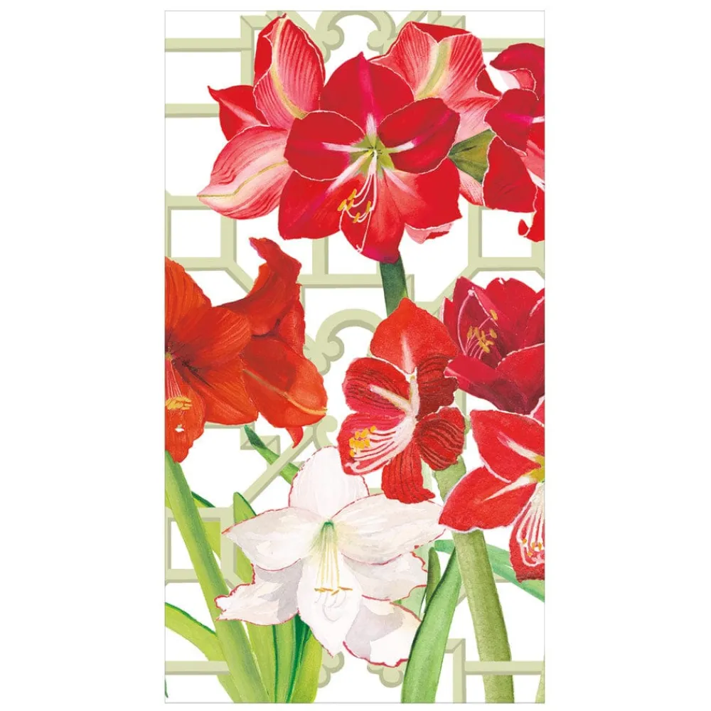 Caspari Paper Guest Towels|Amaryllis Conservatory Guest Towels - includes 15 Guest Towels