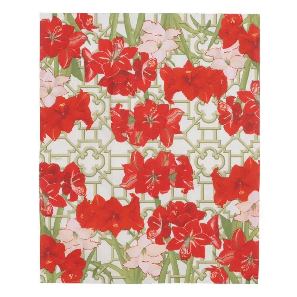 Caspari Paper Guest Towels|Amaryllis Conservatory Guest Towels - includes 15 Guest Towels