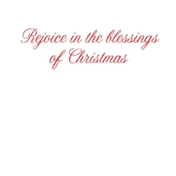 Caspari Greeting Cards|Angel In Red Dress With Trumpet C-Sized Christmas Cards Pack in Cello - 5 Cards & 5 Envelopes