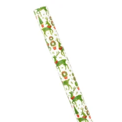 Caspari Christmas Wrapping Paper|Wrapping Paper|Animal Topiaries Gift Wrapping Paper - 30" x 8' Roll