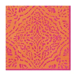 Caspari Paper Luncheon Napkins|Annika Luncheon Napkins in Orange - 20 Per Package
