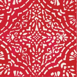 Caspari Christmas Napkins|Paper Dinner Napkins|Annika Paper Linen Dinner Napkins in Red - 12 Per Package