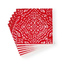 Caspari Christmas Napkins|Valentine'S Day|Annika Paper Luncheon Napkins in Red - 20 Per Package