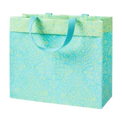 Caspari Bridal Shower|Gift & Bottle Bags|Annika Turquoise Large Gift Bags - 1 Each
