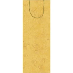 Caspari Christmas Gift & Bottle Bags|Graduation Celebration|Antique Gold Wine & Bottle Gift Bag - 1 Each