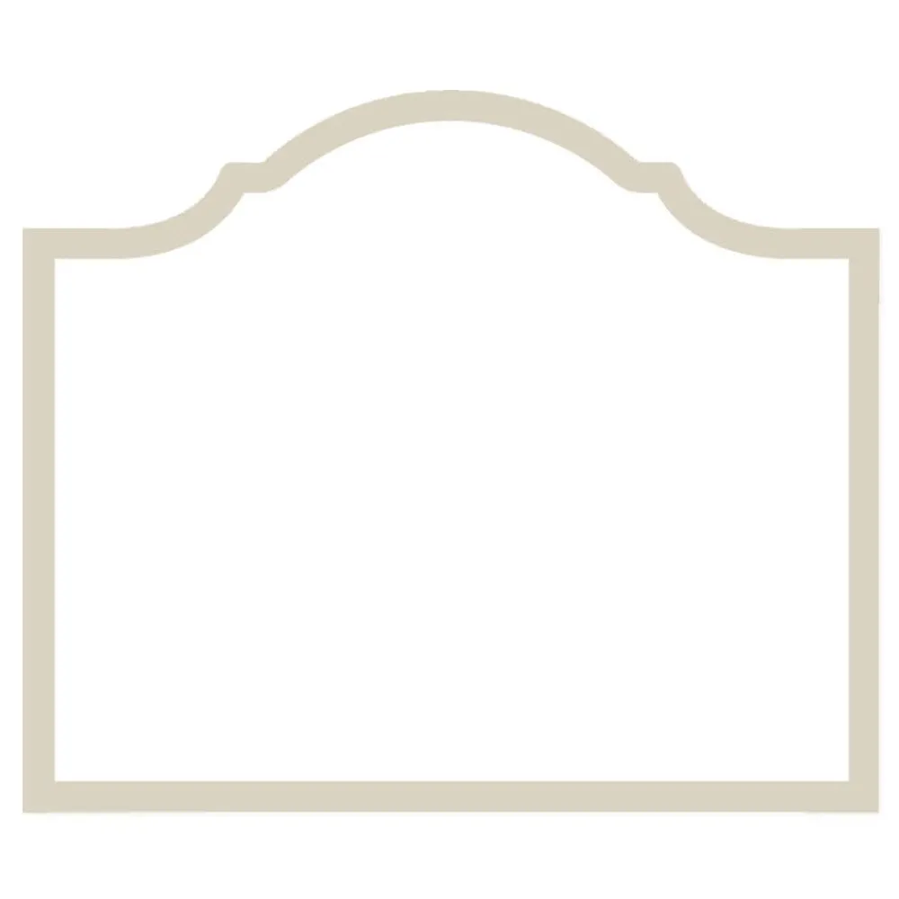 Caspari Summer Picnic|Engagement Party|Arch Die-Cut Place Cards in Flax - 8 Per Package