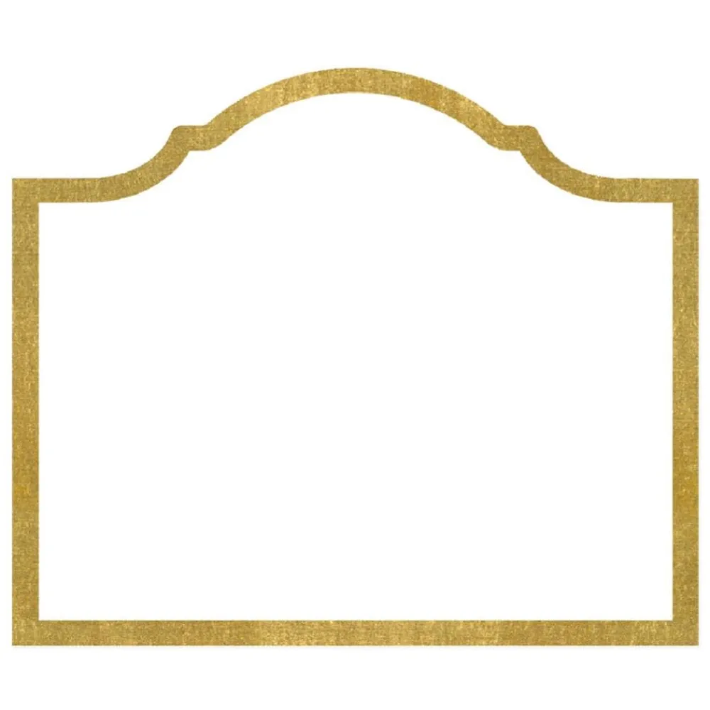 Caspari Graduation Celebration|Engagement Party|Arch Die-Cut Place Cards in Gold Foil - 8 Per Package