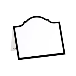 Caspari Graduation Celebration|Engagement Party|Arch Die-Cut Place Cards in Black Foil - 8 Per Package