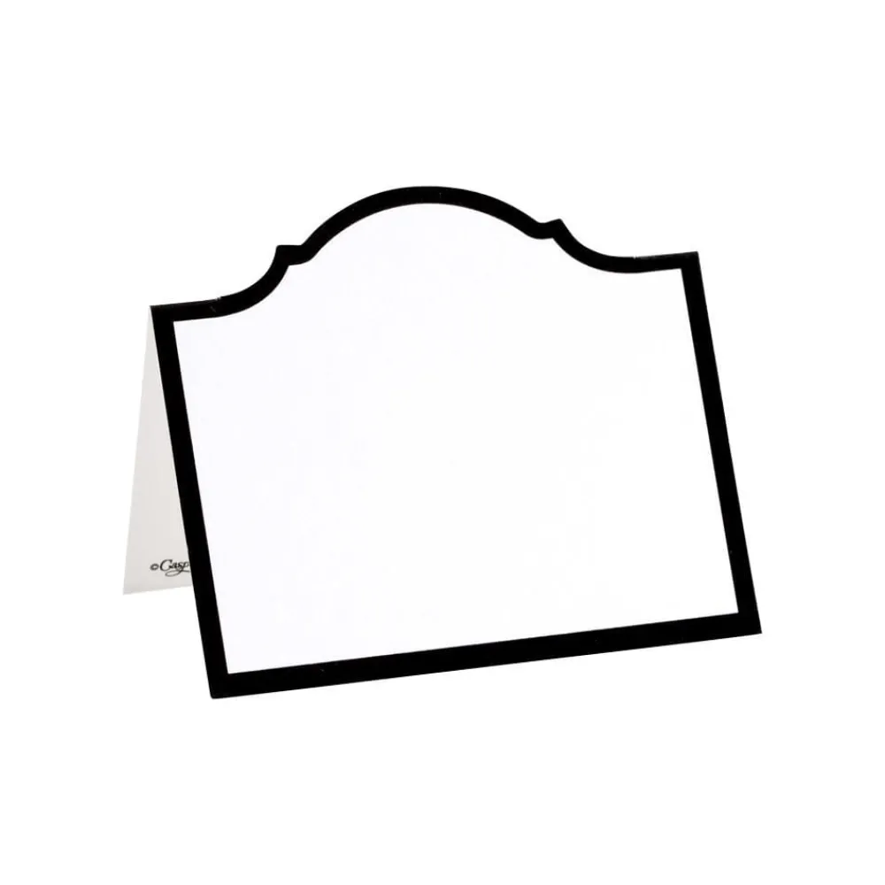 Caspari Graduation Celebration|Engagement Party|Arch Die-Cut Place Cards in Black Foil - 8 Per Package