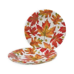 Caspari Paper Salad And Dessert Plates|Autumn Hues White Salad & Dessert Plates - 8 Per Package