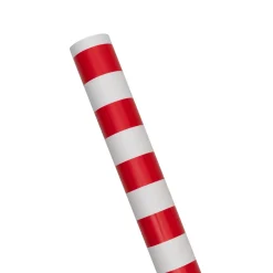 Caspari Christmas Wrapping Paper|Awning Stripe Red & White Roll Wrap - includes 1 Roll