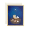 Caspari Christmas And Holiday Cards|Boxed Holiday Cards|Baby In Manger Petite Boxed Christmas Cards - includes 15 cards & envelopes