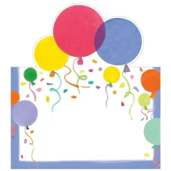 Caspari Birthday|Place Cards|Balloons and Confetti Die-Cut Place Cards - 8 Per Package