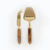 Caspari Serving Utensils|Serving Platters & Bowls|Bamboo Cheese Knife & Slicer - Set of 2
