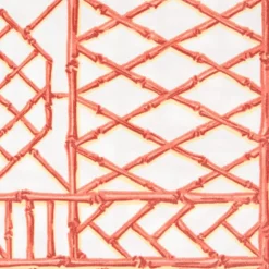 Caspari Paper Dinner Napkins|Bamboo Screen Coral Paper Linen Dinner Napkins - 12 Per Package