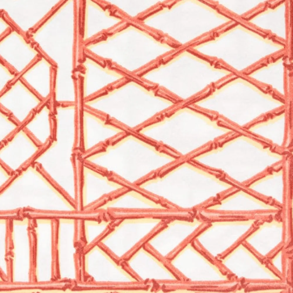 Caspari Paper Dinner Napkins|Bamboo Screen Coral Paper Linen Dinner Napkins - 12 Per Package