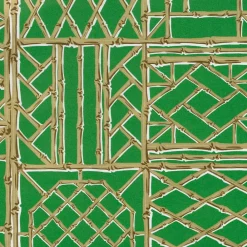 Caspari Christmas Wrapping Paper|Wrapping Paper|Bamboo Screen Green & Gold Gift Wrap - One 30