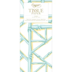 Caspari Tissue Paper|Bamboo Screen in Robin's Egg Tissue Paper - 4 Tissue Sheets Per Pack