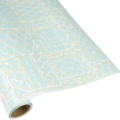 Caspari Baby Shower|Wrapping Paper|Bamboo Screen in Robin's Egg Gift Wrap - 1 Continuous Roll of Wrapping Paper
