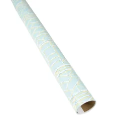Caspari Baby Shower|Wrapping Paper|Bamboo Screen in Robin's Egg Gift Wrap - 1 Continuous Roll of Wrapping Paper