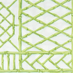 Caspari Paper Dinner Napkins|Bamboo Screen Moss Green Paper Linen Dinner Napkins - 12 Per Package