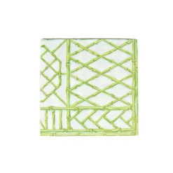 Caspari Paper Dinner Napkins|Bamboo Screen Moss Green Paper Linen Dinner Napkins - 12 Per Package