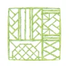 Caspari Paper Salad And Dessert Plates|Citrus Songbird|Bamboo Screen Moss Green Square Paper Salad & Dessert Plates - 8 Per Package